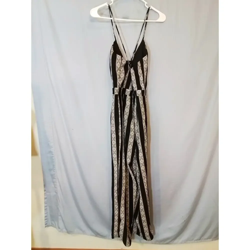 Crystal Sky; Black and Gray jumpsuit